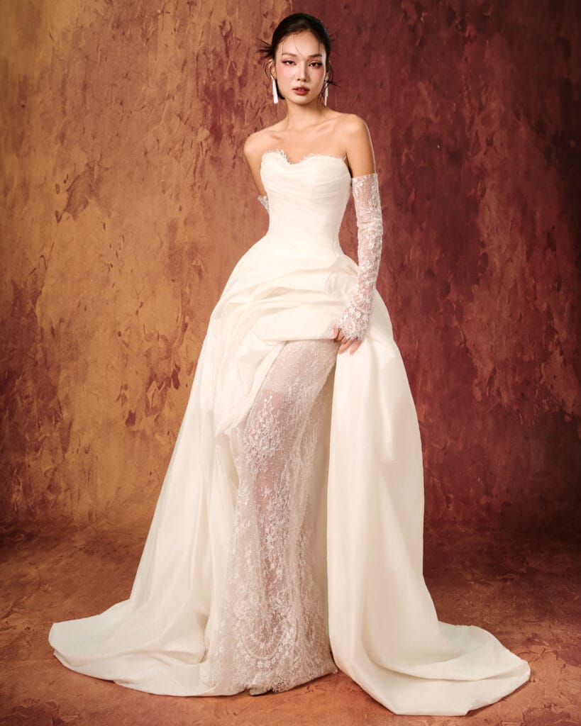 Wedding Dress – L + bao tay