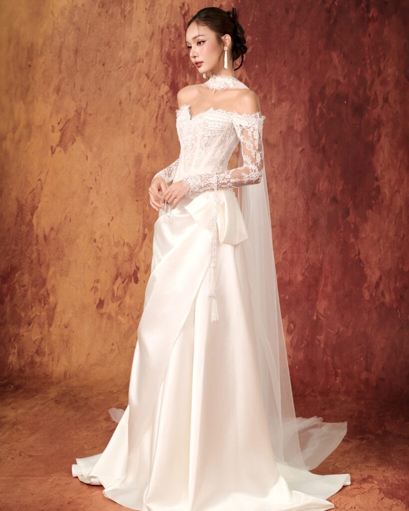 Wedding Dress – DA + choàng cổ